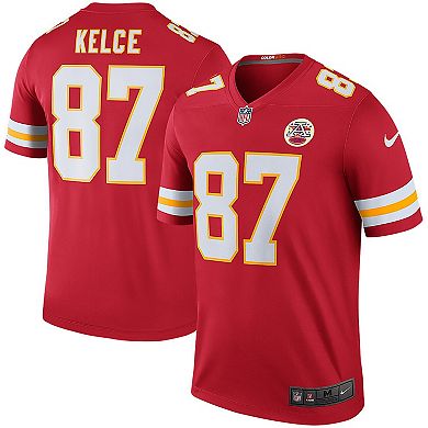 Men's Nike Travis Kelce Red Kansas City Chiefs Legend Jersey