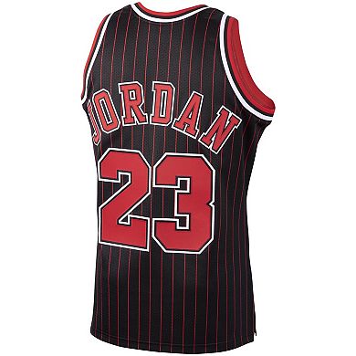 Men's Mitchell & Ness Michael Jordan Black Chicago Bulls 1995/96 Hardwood Classics Authentic Jersey