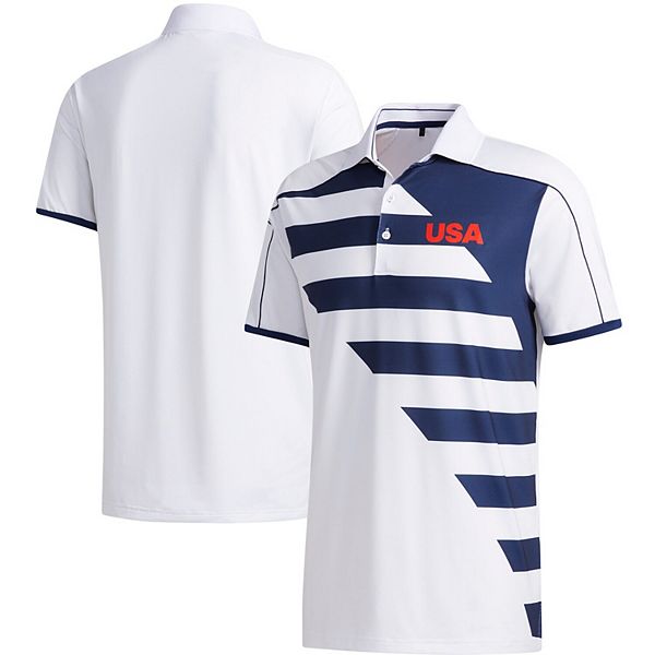 Men S Adidas White Usa Golf Summer Olympics Thursday Polo