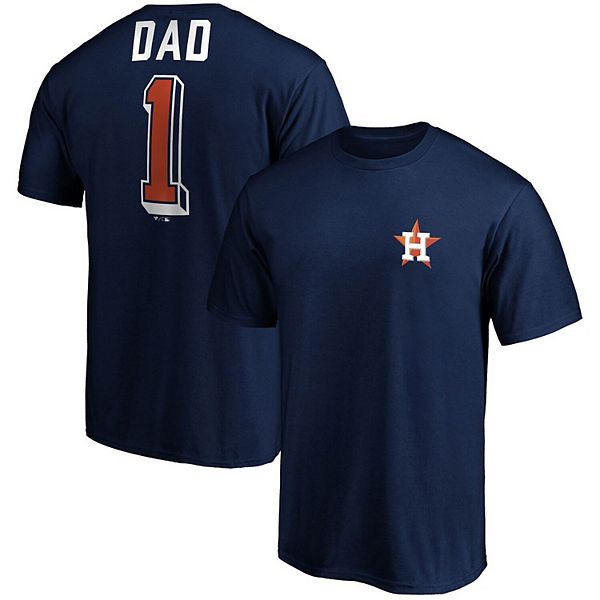 Men's Fanatics Branded Navy Houston Astros Number One Dad Team T-Shirt