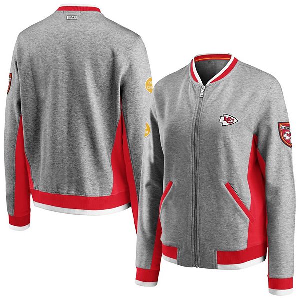 Women's WEAR by Erin Andrews Red/White Kansas City Chiefs Full-Zip Varsity  Jacket