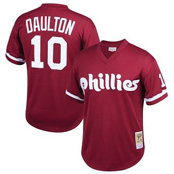 Youth Mitchell & Ness Darren Daulton Burgundy Philadelphia Phillies Cooperstown Collection Mesh Batting Practice Jersey
