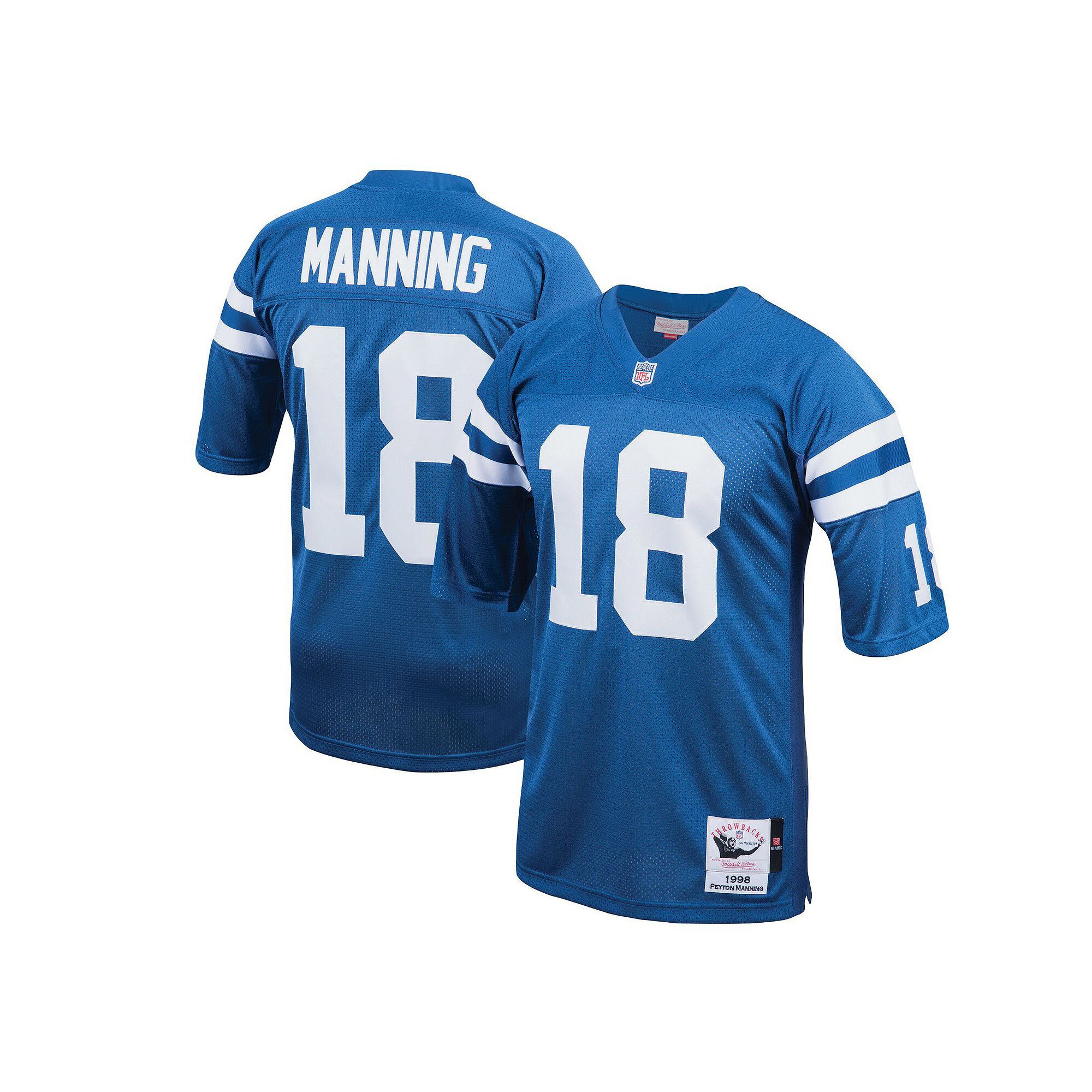 Mens Mitchell & Ness Peyton Manning Royal Indianapolis Colts 1998 Authenti