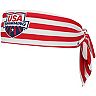 Men's Red USA Swimming Tie-Back Cooling Headband