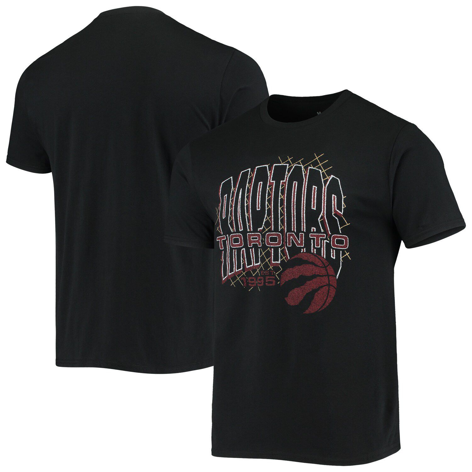 Men's Toronto Raptors Fanatics Branded Black Balanced Floor T-Shirt