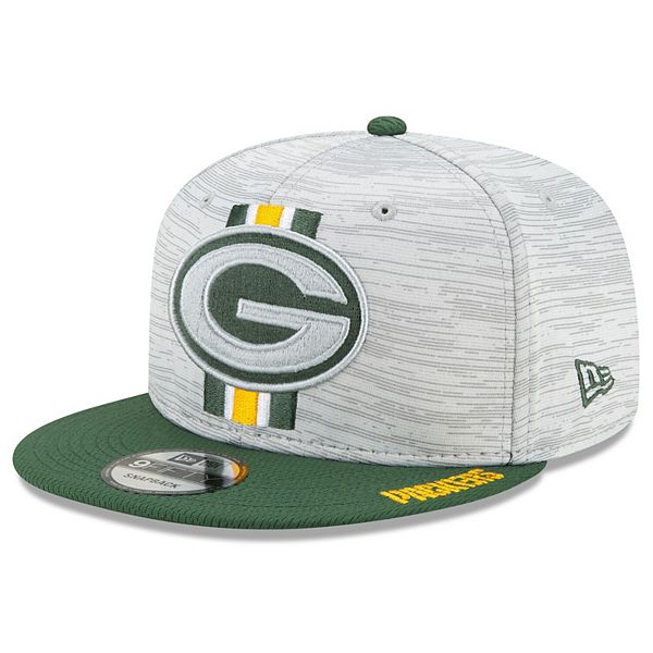 New Era Men's Gray/Green Green Bay Packers 2021 NFL Training Camp Official 39THIRTY Flex Hat