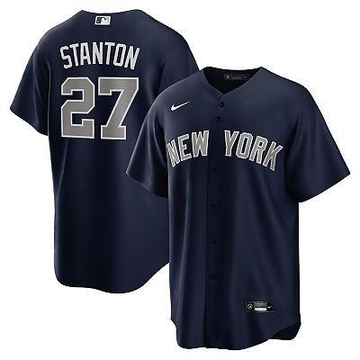 Men s Nike Giancarlo Stanton Navy New York Yankees Alternate Replica Player Jersey