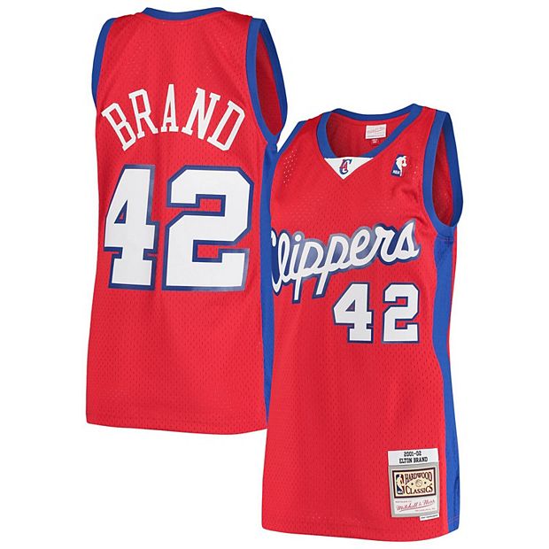 Men's Mitchell & Ness Elton Brand Red LA Clippers 2000/01