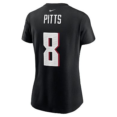 Women's Nike Kyle Pitts Black Atlanta Falcons Player Name & Number T-Shirt