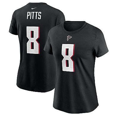 Women's Nike Kyle Pitts Black Atlanta Falcons Player Name & Number T-Shirt