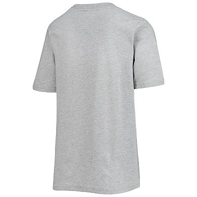 Youth Mitchell & Ness Alonzo Mourning Heathered Gray Miami Heat Hardwood Classics King of the Court Player T-Shirt