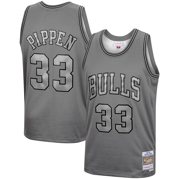 Men's Mitchell & Ness Scottie Pippen Charcoal Chicago Bulls