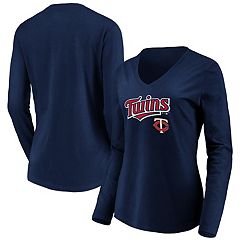 MLB Team Apparel Girls 8-20 Minnesota Twins Navy Big Wave T-Shirt