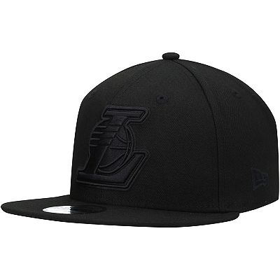 Men's New Era Los Angeles Lakers Black On Black 9FIFTY