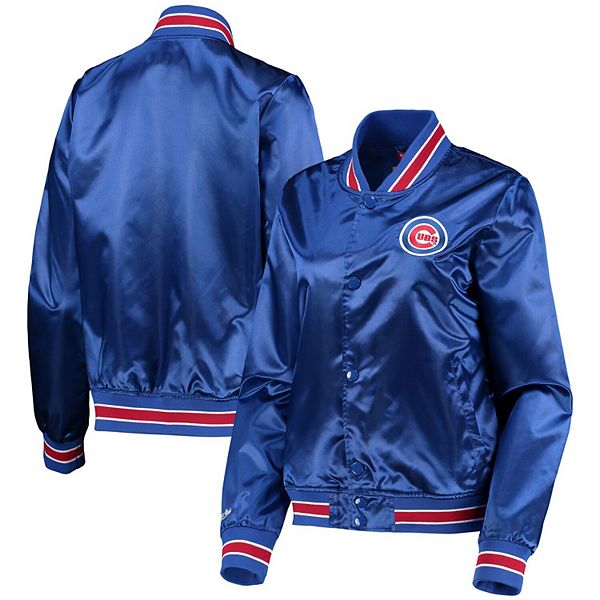 Men's Chicago Cubs Mitchell & Ness Royal Satin Full-Snap Jacket