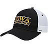 Men's The Game Black Iowa Hawkeyes Garment Washed Twill Trucker Snapback Hat