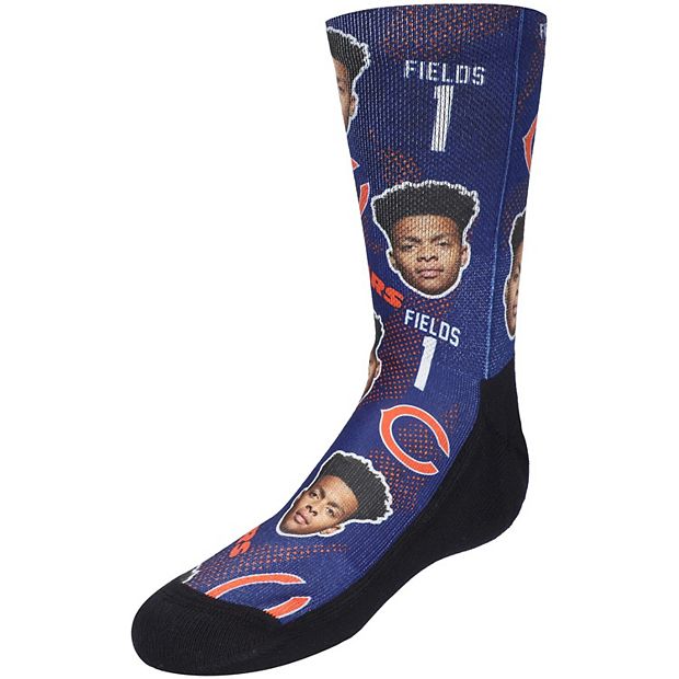 Youth Rock Em Socks Justin Fields Chicago Bears Football Guy Crew Socks