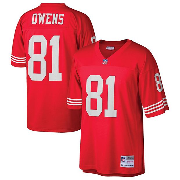 Men's Mitchell & Ness Terrell Owens Scarlet San Francisco 49ers Retired  Player Legacy Replica Jersey