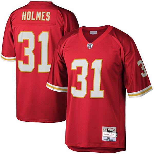 Mitchell & Ness Men's Priest Holmes Red Kansas City Chiefs 2002 Legacy Replica Jersey