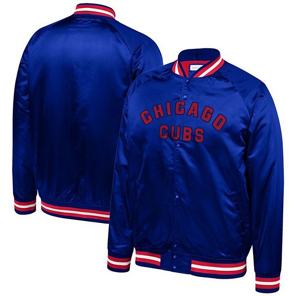 Chicago Cubs Mitchell & Ness Women's Satin Full-Snap Jacket - Royal