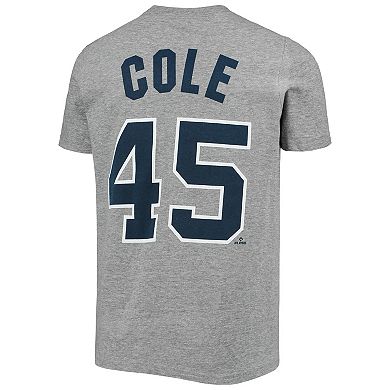 Youth Nike Gerrit Cole Heathered Gray New York Yankees Player Name & Number T-Shirt
