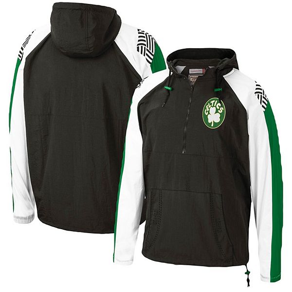 Mitchell & Ness /black Boston Celtics Hardwood Classics Highlight Reel  Windbreaker Half-zip Hoodie Jacket At Nordstrom in Green for Men