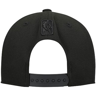 Men's New Era Dallas Mavericks Black On Black 9FIFTY Snapback Hat