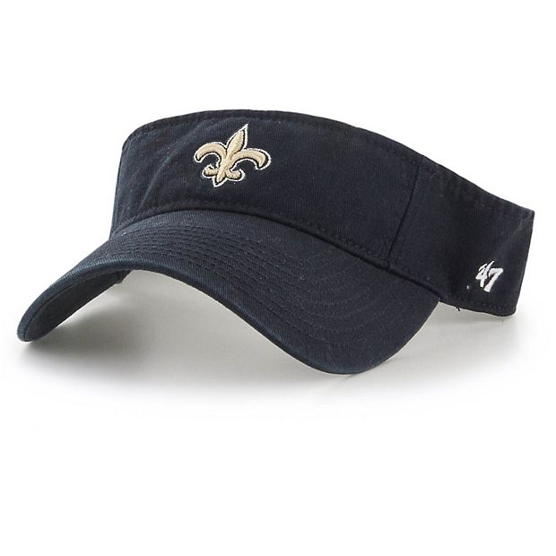 Men's '47 Black New Orleans Saints Clean Up Visor