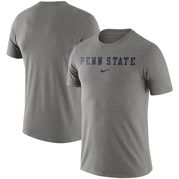 Men's Nike Heathered Gray Penn State Nittany Lions Essential Wordmark T ...