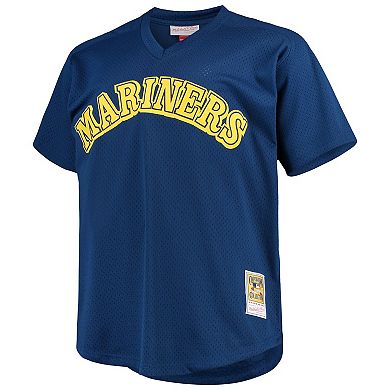 Men's Mitchell & Ness Ken Griffey Jr. Royal Seattle Mariners Big & Tall Cooperstown Collection Mesh Batting Practice Jersey