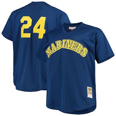 Men's Mitchell & Ness Ken Griffey Jr. Royal Seattle Mariners Big & Tall Cooperstown Collection Mesh Batting Practice Jersey