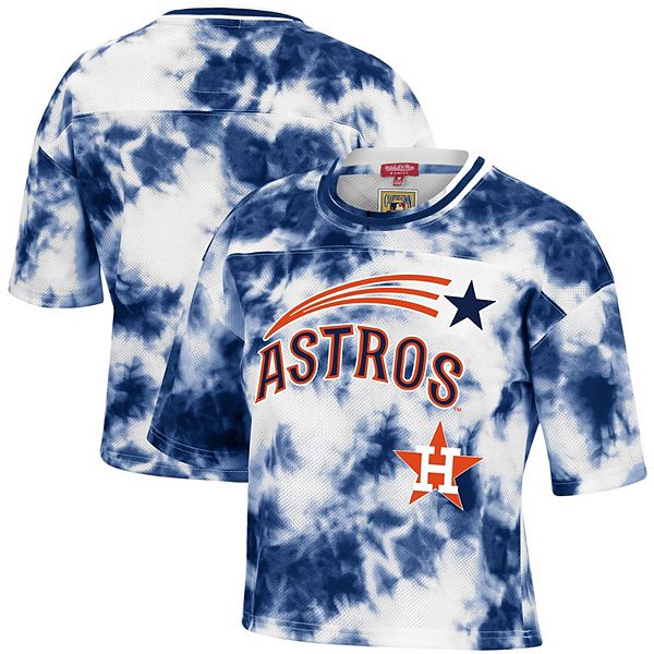 Men's Navy Houston Astros 2022 World Series Champions V Tie-Dye T-Shirt