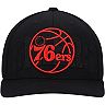 Men's Mitchell & Ness Black Philadelphia 76ers Triple-Double Stretch Snapback Hat