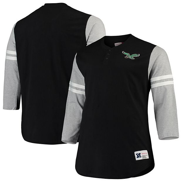 Men's Mitchell & Ness Black Philadelphia Eagles Front Stripe Full