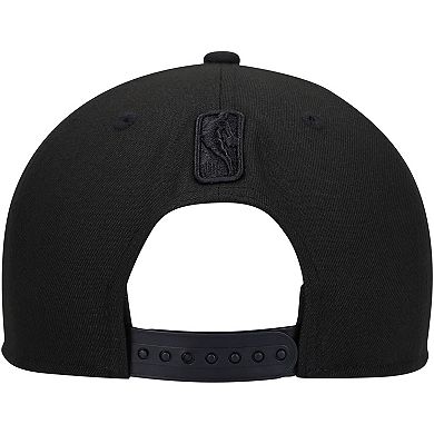 Men's New Era Indiana Pacers Black On Black 9FIFTY Snapback Hat
