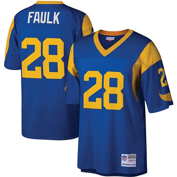 Lot - 2002 Marshall Faulk Game Used St. Louis Rams Football Jersey