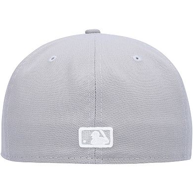 Men's New Era Gray Los Angeles Dodgers White Logo 59FIFTY Fitted Hat