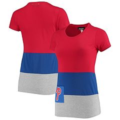 Women's Touch Red Philadelphia Phillies Halftime Back Wrap Top V-Neck T-Shirt Size: Extra Large