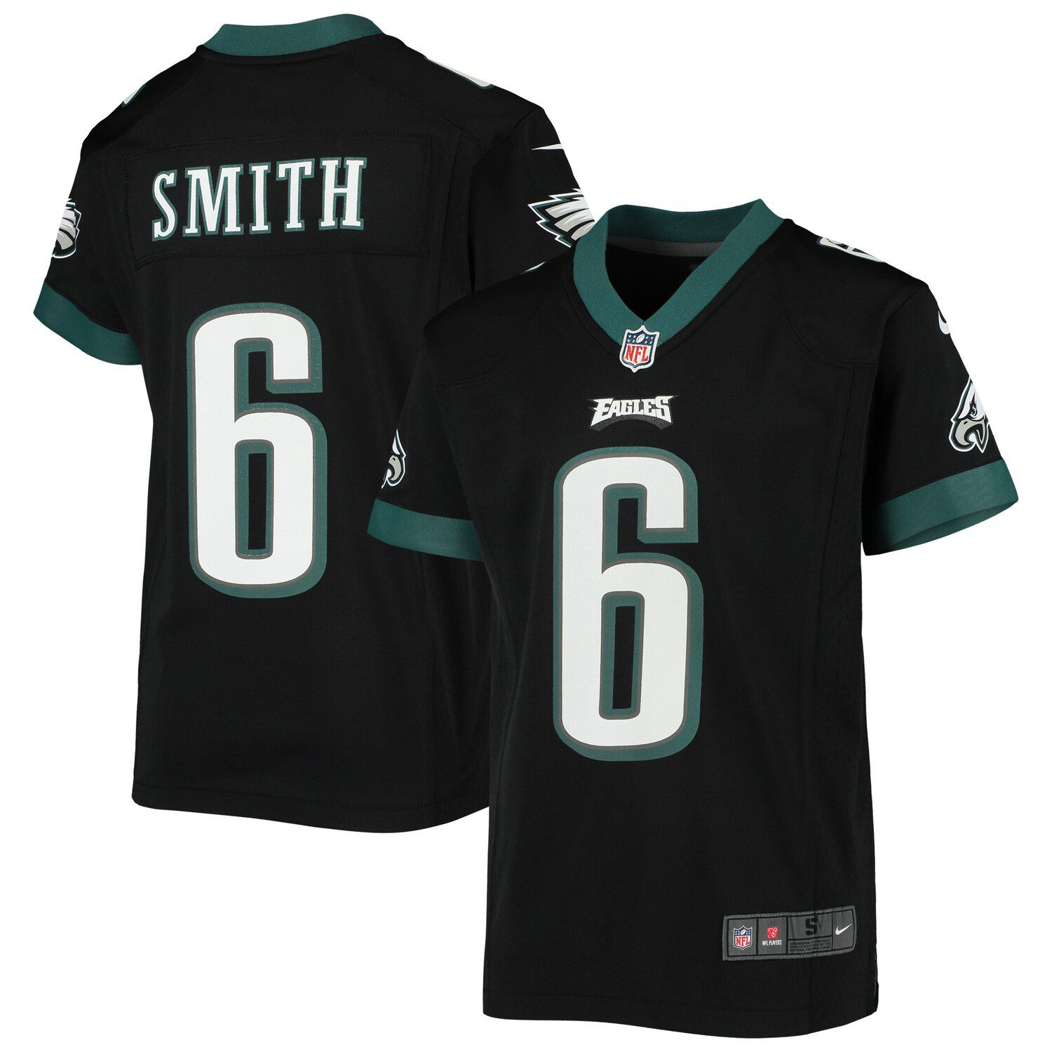 Nike Men's DeVonta Smith Midnight Green Philadelphia Eagles Super Bowl LVII  Patch Game Jersey