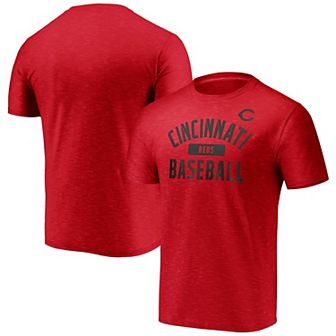 Men's Fanatics Branded Red Cincinnati Reds Primary Pill Space Dye T-Shirt