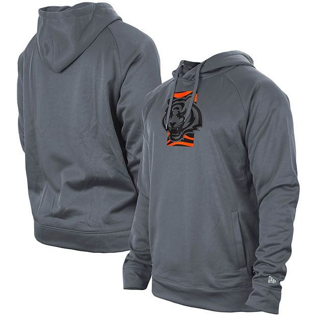 Men's New Era Gray Cincinnati Bengals Training Camp Raglan Pullover Hoodie