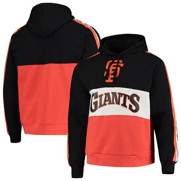 Men's San Francisco Giants Mitchell & Ness Black Front Stripe Full-Zip  Sweater