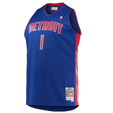 Men's Mitchell & Ness Chauncey Billups Blue Detroit Pistons Big & Tall Hardwood Classics Swingman Jersey