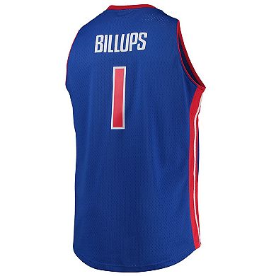 Men's Mitchell & Ness Chauncey Billups Blue Detroit Pistons Big & Tall Hardwood Classics Swingman Jersey