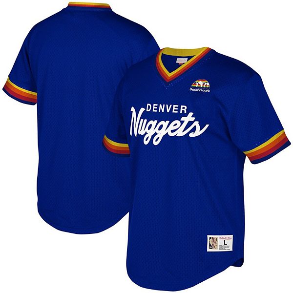 Men's Mitchell & Ness Royal Denver Nuggets Hardwood Classics Script