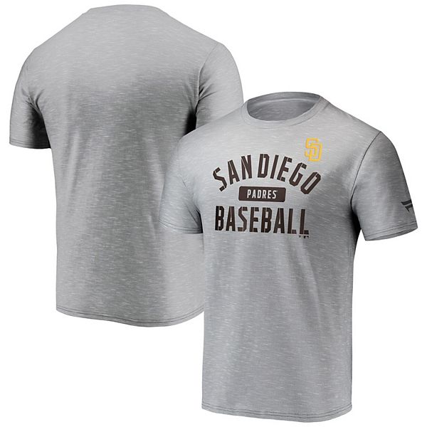 Men's Fanatics Branded Gray San Diego Padres Primary Pill Space Dye T-Shirt
