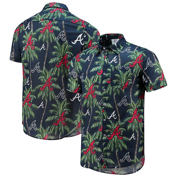 FOCO Atlanta Braves Flamingo Button Up Shirt, Mens Size: S