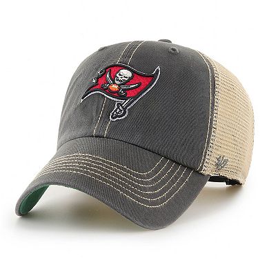 Men's '47 Pewter/Natural Tampa Bay Buccaneers Trawler Trucker Clean Up Snapback Hat