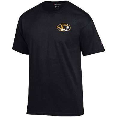 Men's Champion Black Missouri Tigers Stack 2-Hit T-Shirt