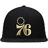 Men's Mitchell & Ness Black Philadelphia 76ers Top Boss Adjustable Snapback Hat